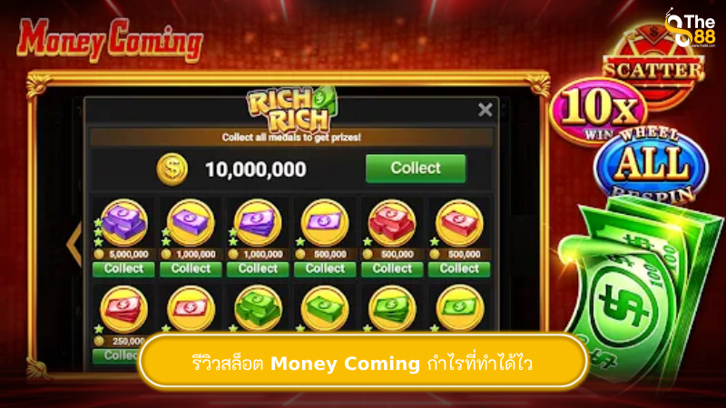 รีวิวสล็อต Money Coming กำไรที่ทำได้ไว