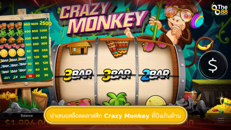 นำเสนอสล็อตคลาสสิก Crazy Monkey ที่ปังเกินต้าน